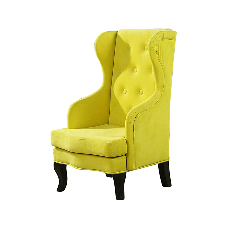 Children's high-back armchair with armrests and buttons, comfortable comfortable children's couch with velvet 