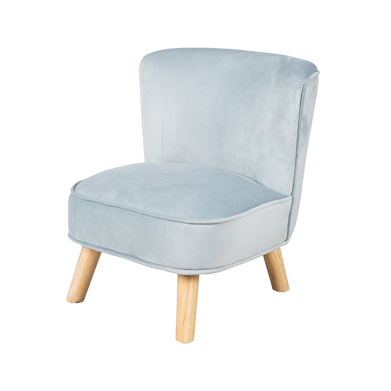 Children's armchair, comfortable armchair with sturdy wooden feet and soft velvet