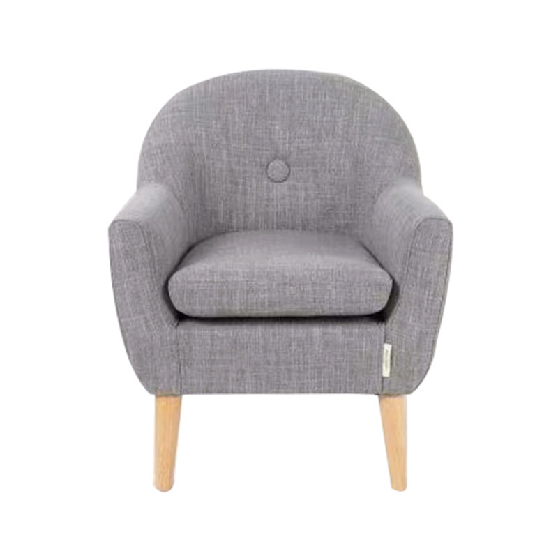 Children's armchair, comfortable armchair with sturdy wooden feet and soft fabric