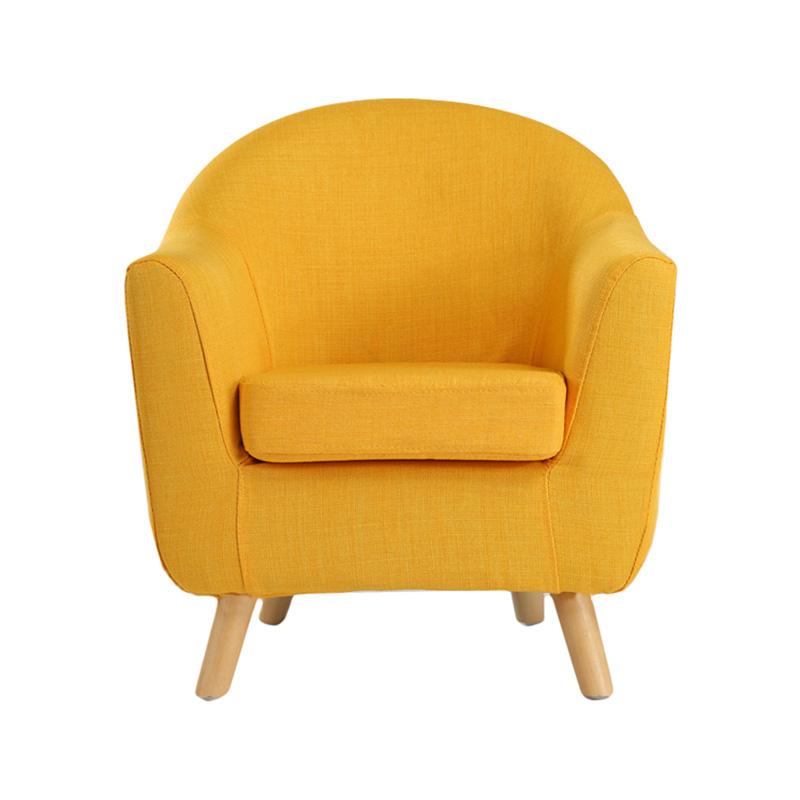 Children's armchair with armrests, comfortable mini-armchair covered with soft fabric