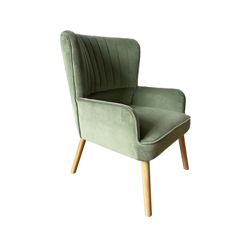 Accent chair with high back and sturdy legs