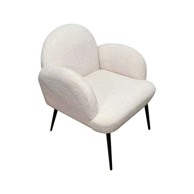 Boucle accent chair with sturdy legs