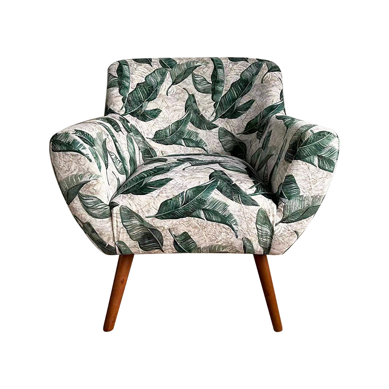 Pattern accent chair with sturdy legs