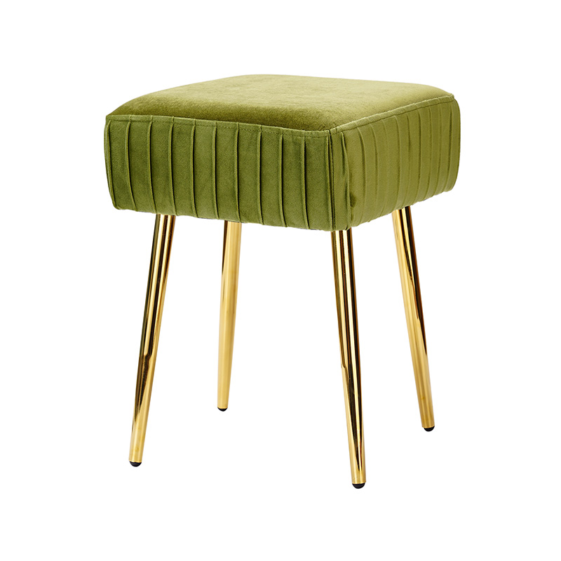 Square stool with metal legs