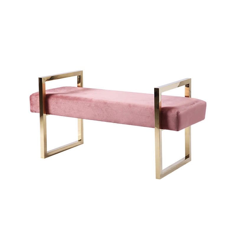 Bench with mtal frame