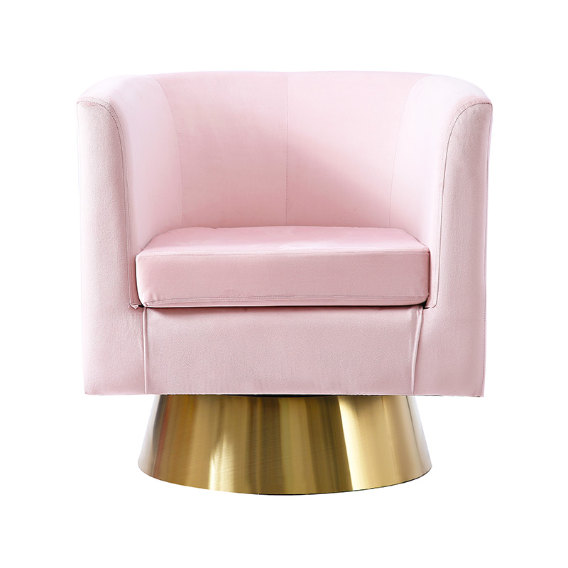 Velvet swivel accent chair