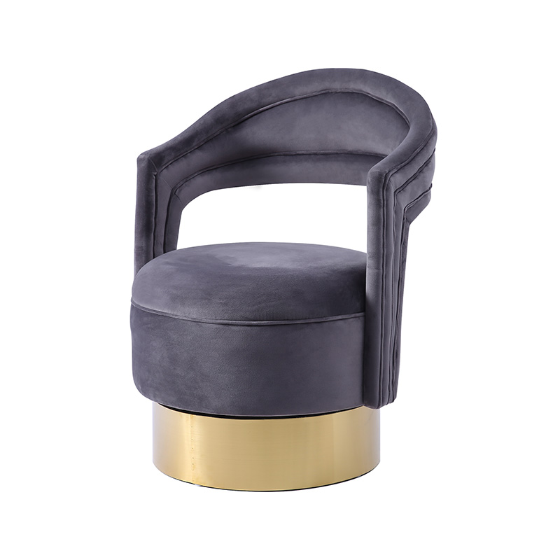 Velvet swivel accent chair