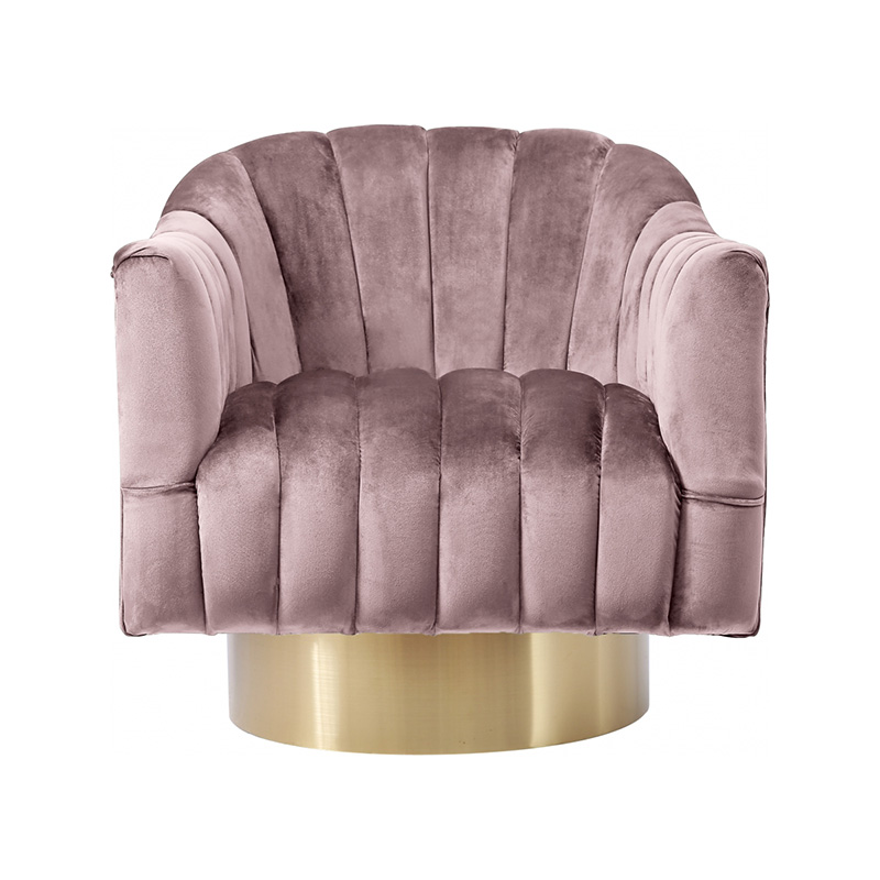 Velvet swivel accent chair