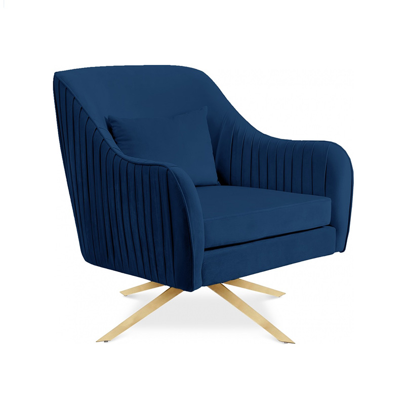 Velvet swivel accent chair