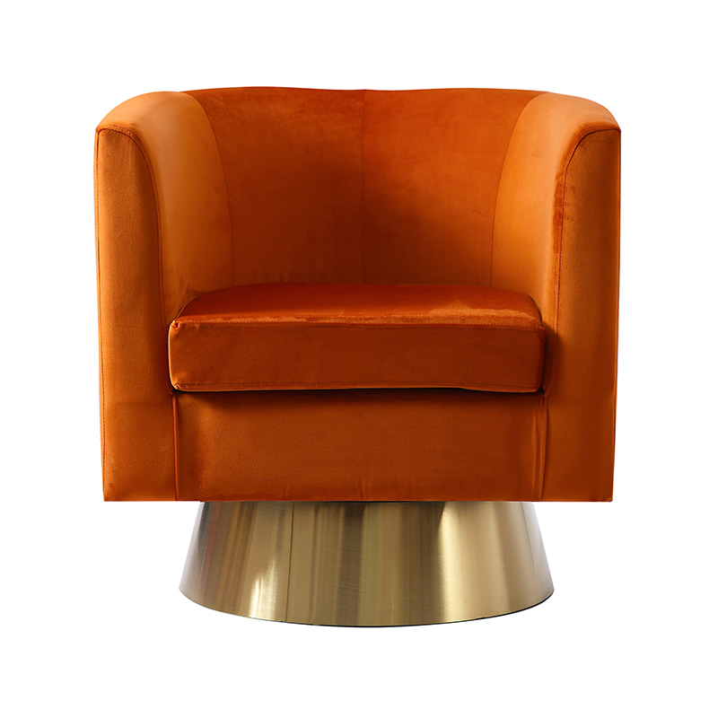 Velvet swivel accent chair