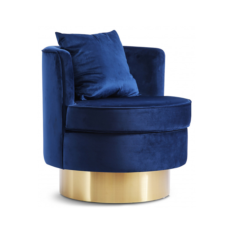 Velvet swivel accent chair