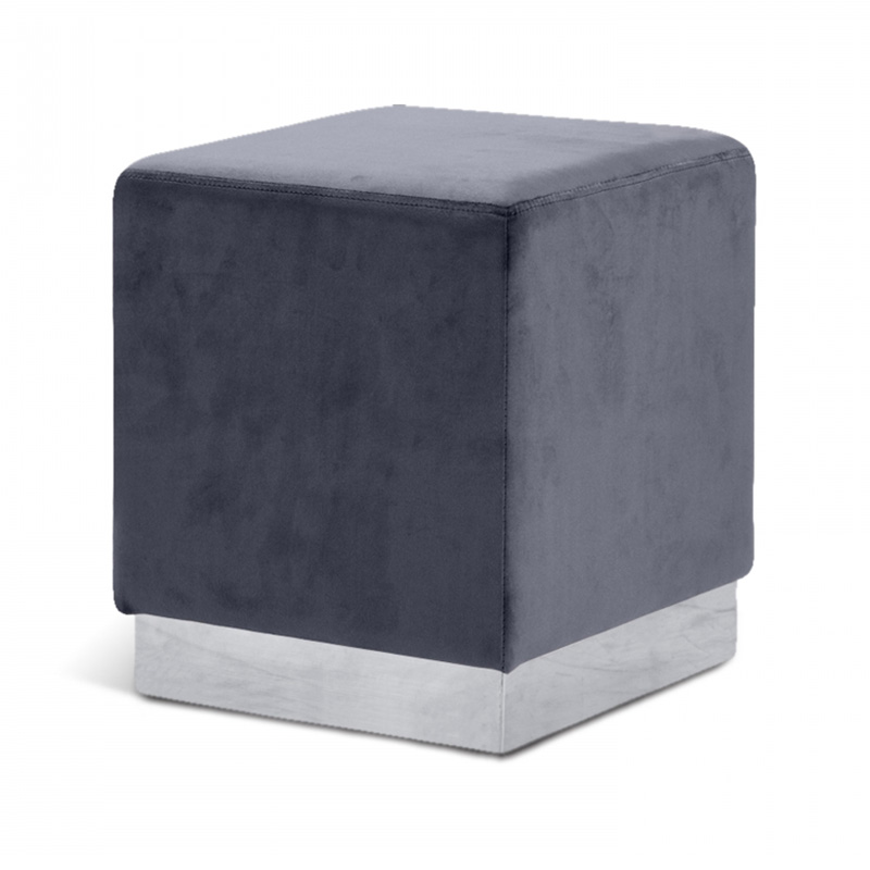 Velvet ottoman