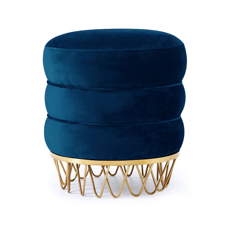 Velvet ottoman