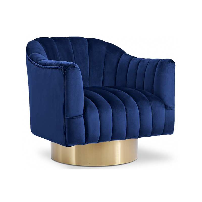 Velvet swivel accent chair