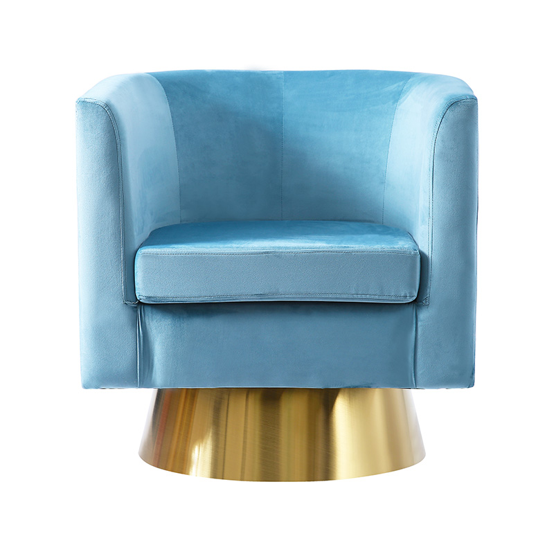 Velvet swivel accent chair