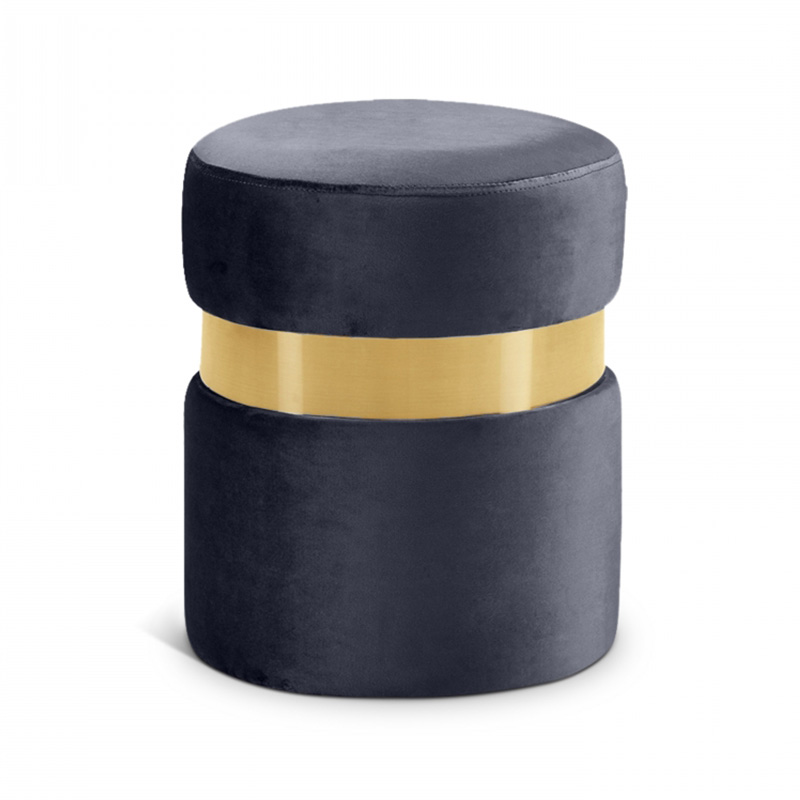 Velvet ottoman