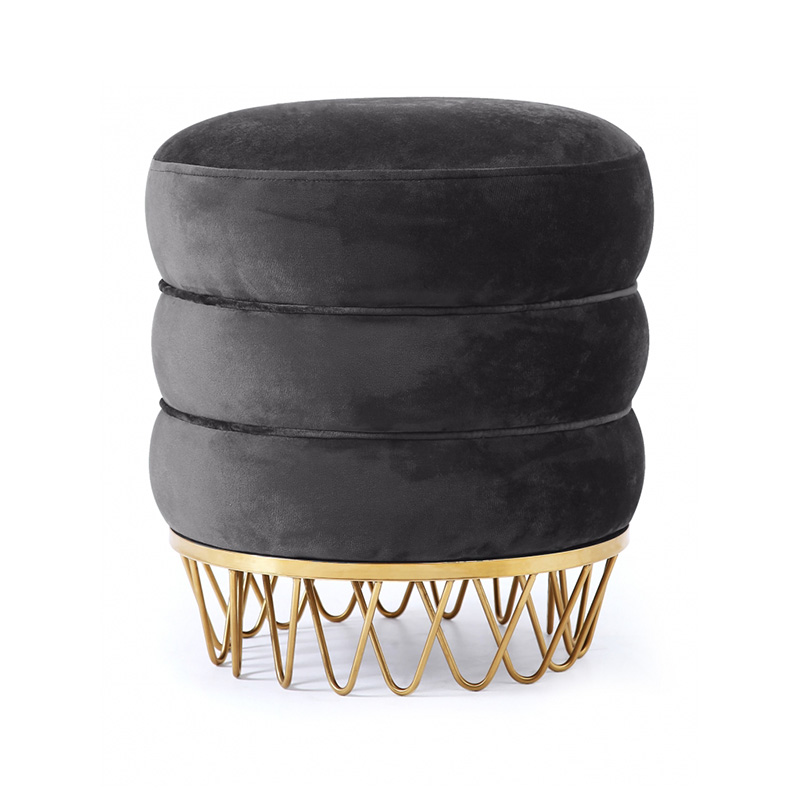 Velvet ottoman