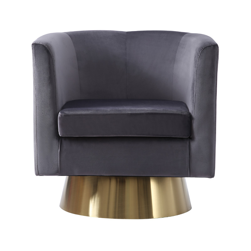 Velvet swivel accent chair