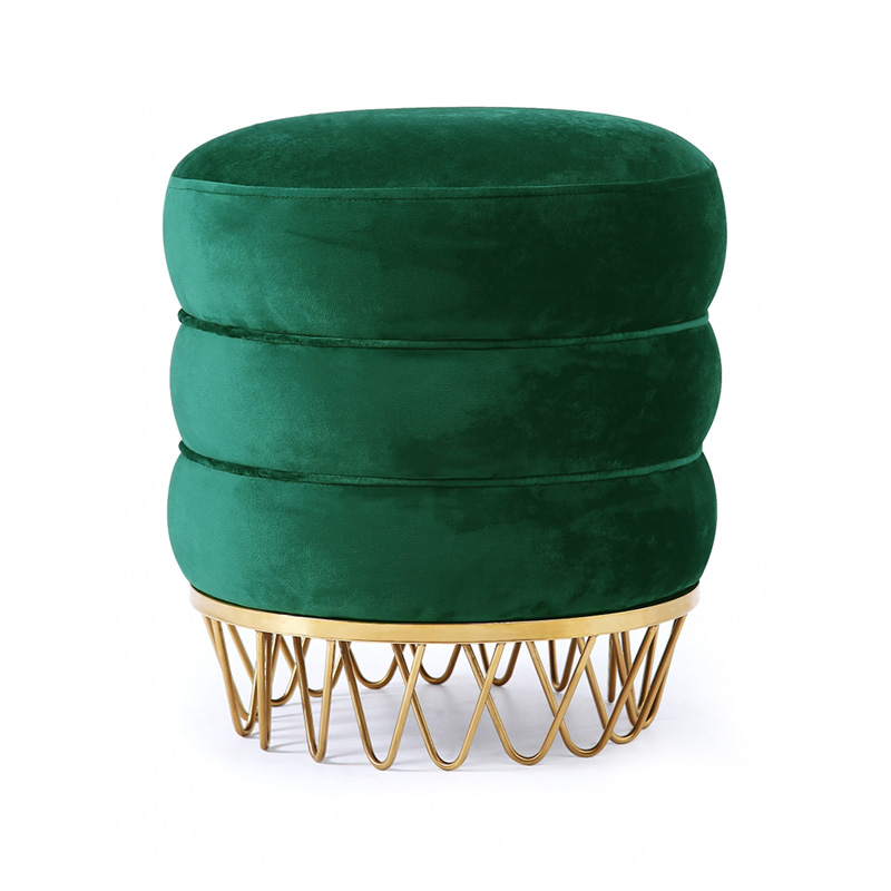 Velvet ottoman