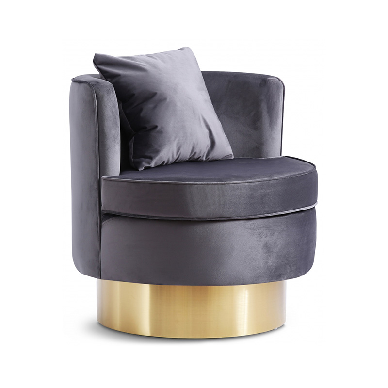 Velvet swivel accent chair