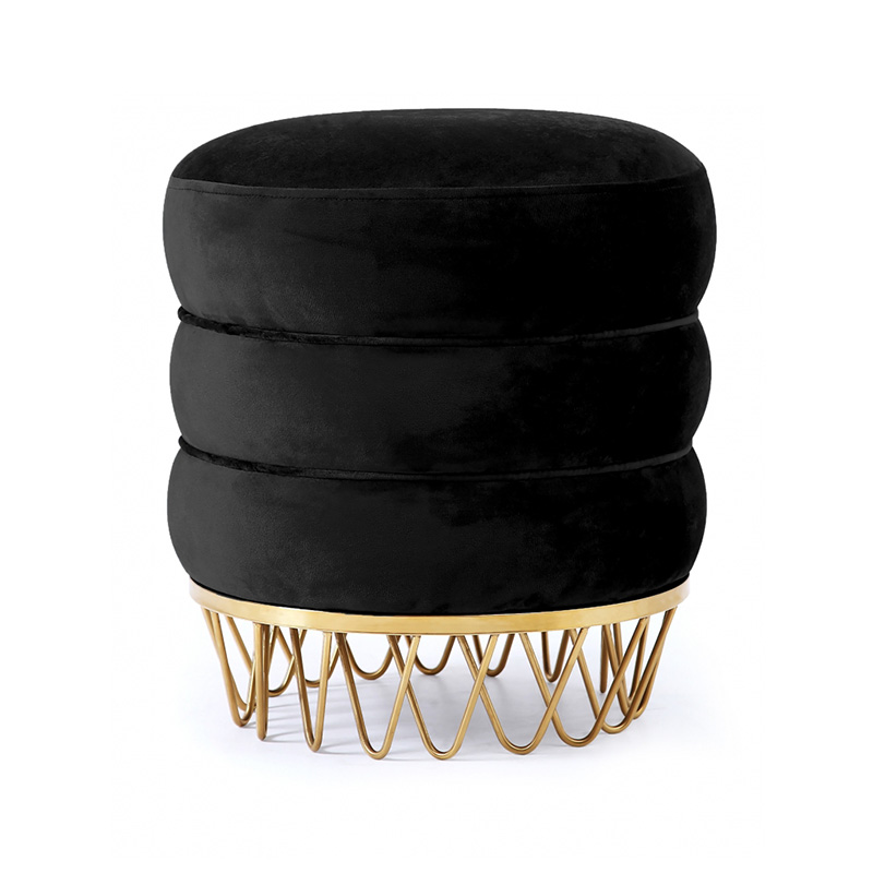 Velvet ottoman