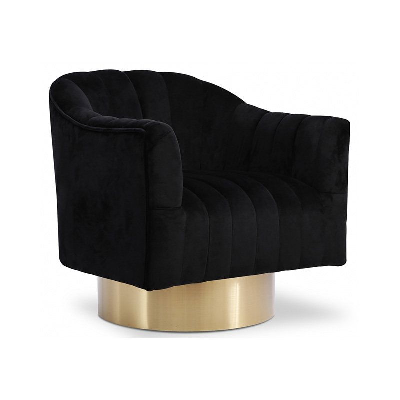 Velvet swivel accent chair