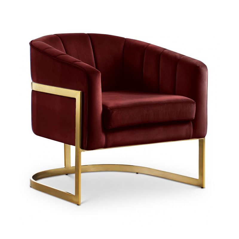 Velvet accent chair 